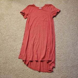 Lula Roe Orange High-Low Dress